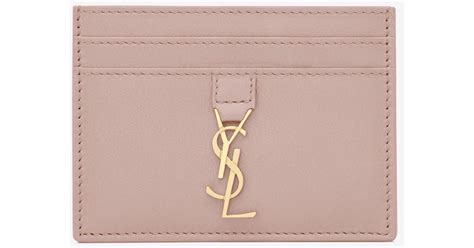 ysl pale pink card case|YSL card case sale.